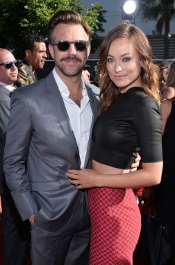 Otis Sudeikis parents Jason Sudeikis and Olivia Wilde in 2013
